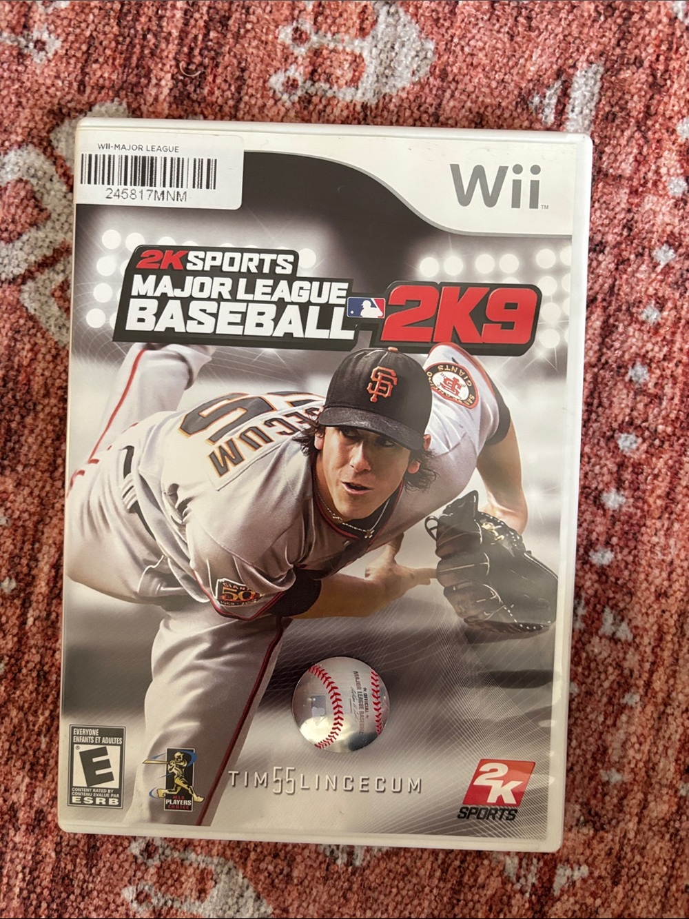 Nintendo Wii 2K Sports Major League Baseball 2K9 White Red Black